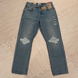 Levi's women’s 501 distressed jeans 28X30